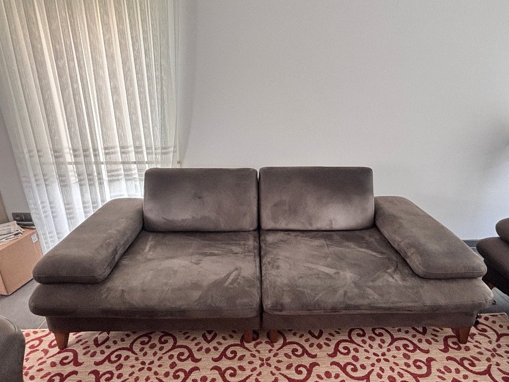 Sièges marron foncé/gris — Ensemble de 3 pièces — 350€, 150 cm ou plus, Moins de 150 cm, Banc droit, Enlèvement