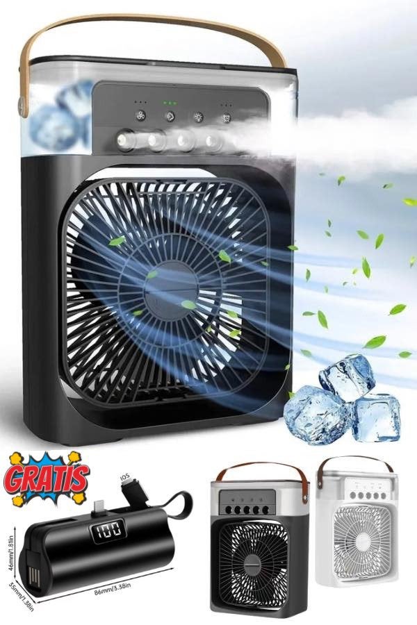 Ventilateur de brumisation portable avec batterie externe, Enlèvement ou Envoi, Neuf