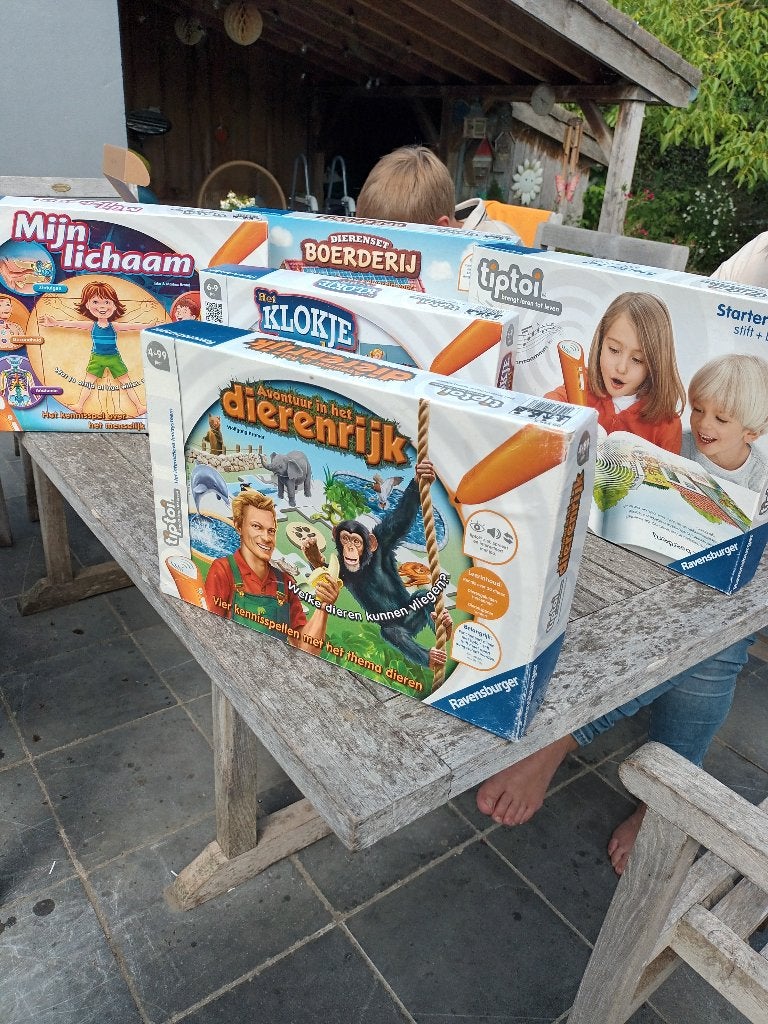 TipToi pen + 5 spellen, Ophalen of Verzenden, Gebruikt, Taal en Lezen, Met geluid