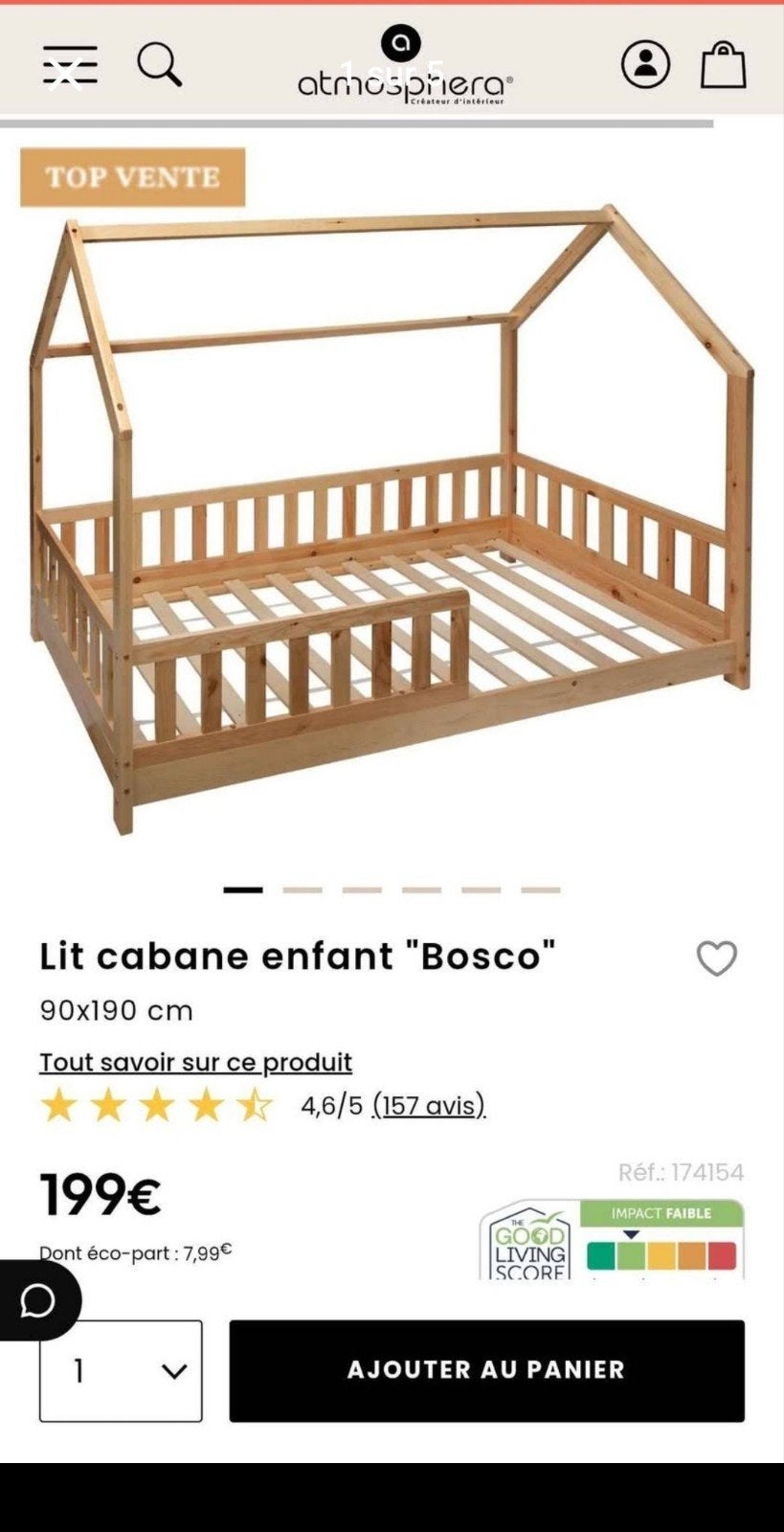 Cabinebed voor kinderen 90x190cm, Kinderen en Baby's, Kinderkamer | Stapelbedden en Hoogslapers, Ophalen, Zo goed als nieuw, Overige typen