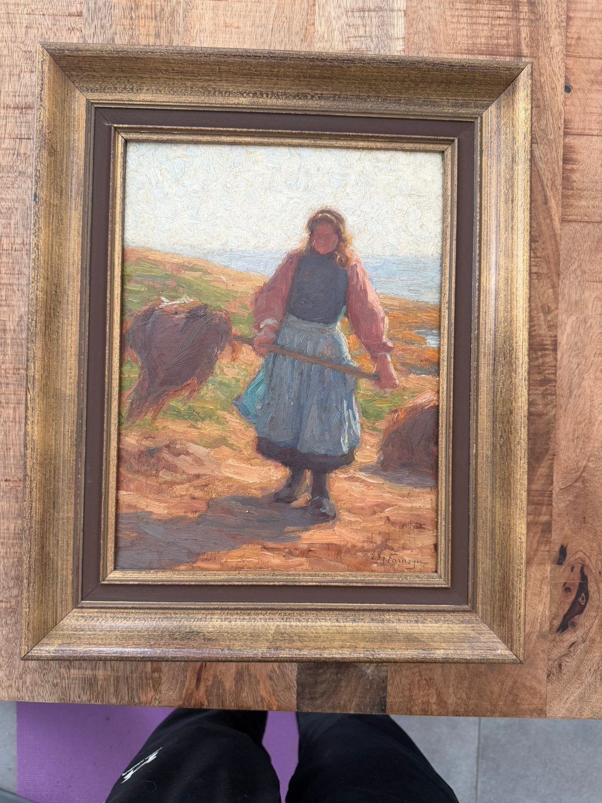 Schilderij Edgar Farasyn, Antiquités & Art, Enlèvement, Peinture à l'huile, Portrait ou Personnes