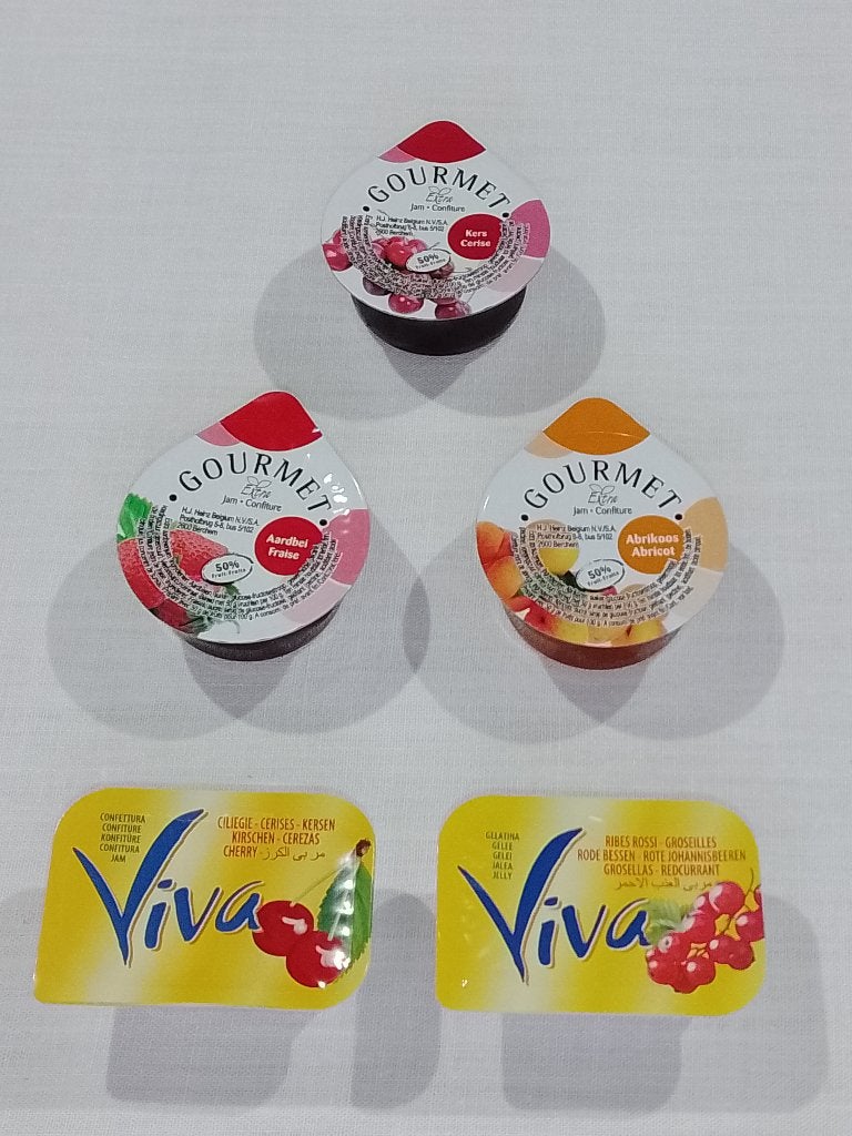 Mini Confituur & Gelei 25 g – 5 Potjes – Viva & Gourmet – On, Diversen, Levensmiddelen, Ophalen