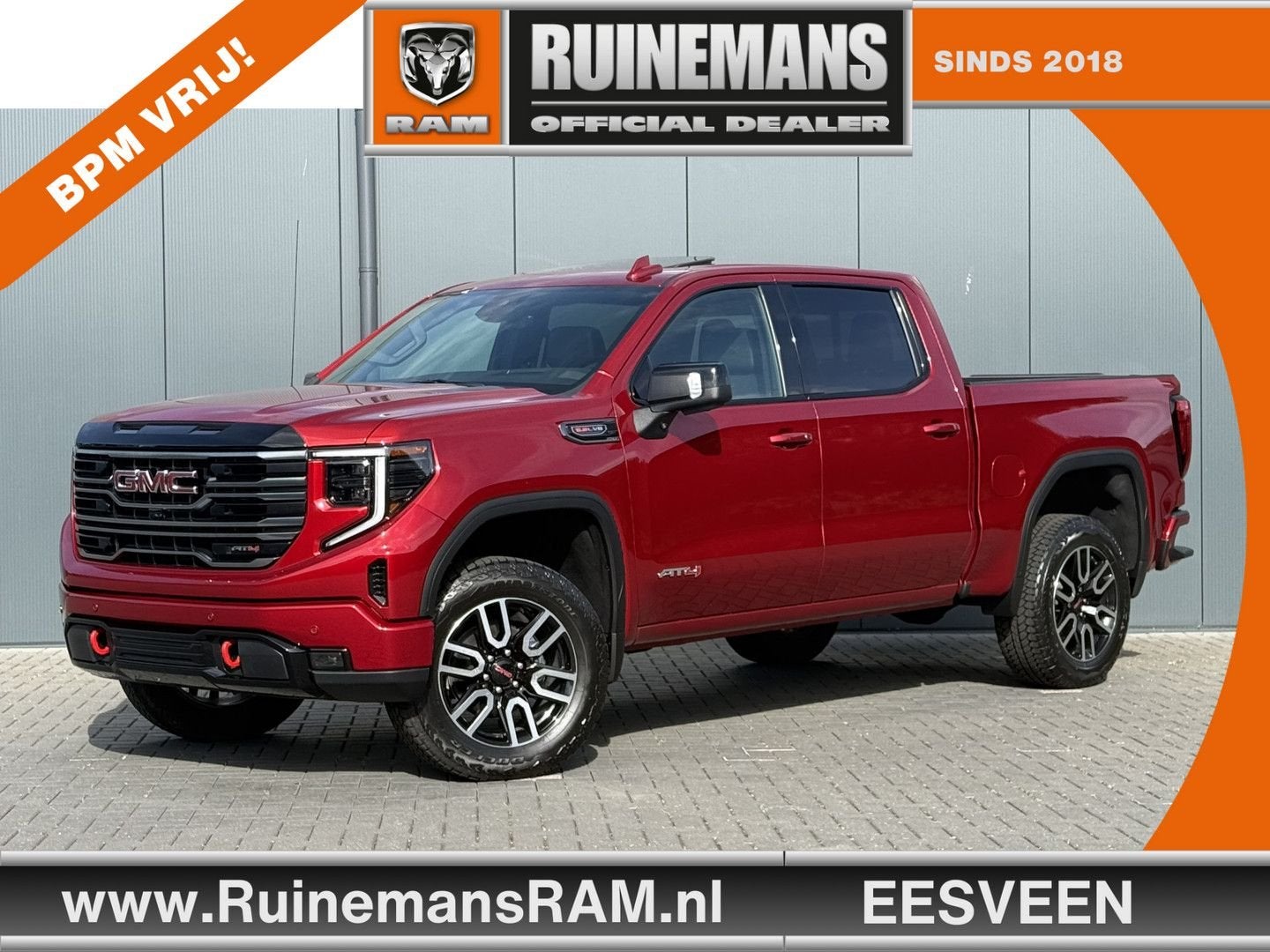 GMC SIERRA AT4 6.2L V8 420 PK / BPM VRIJ!! / INCL LPG / VIRT, Autos, Rouge, Achat, Carnet d'entretien, Automatique