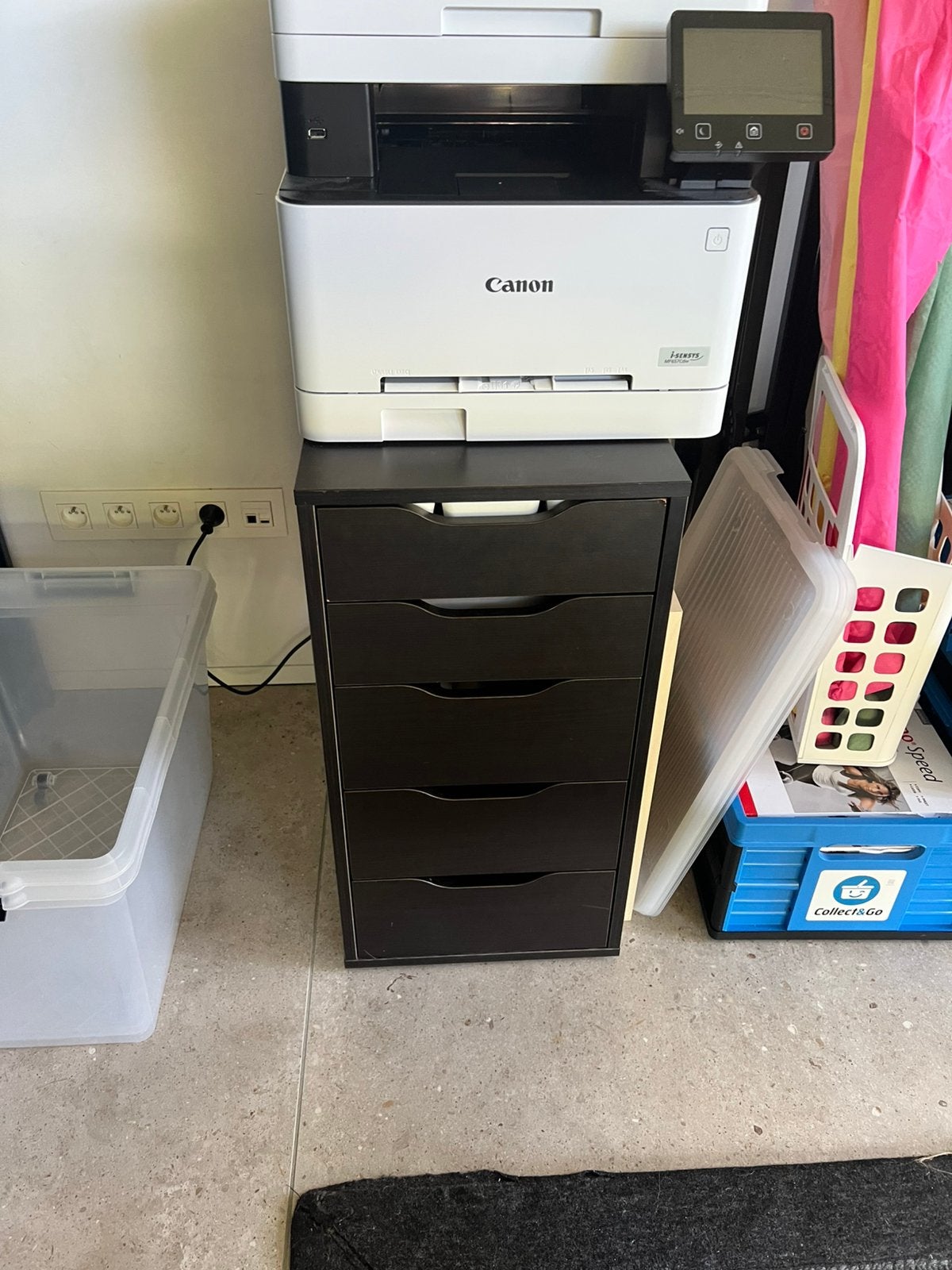IKEA ALEX ladekast met 5 lades – zwart – zeer goede staat, Maison & Meubles, Armoires | Commodes, Enlèvement, Comme neuf