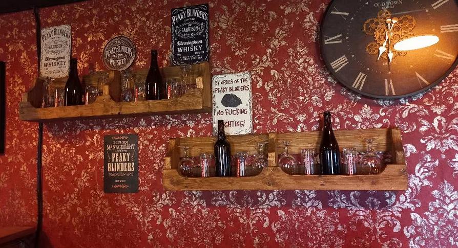 Houten flessenrek voor in de Mancave., Ophalen of Verzenden, Nieuw, Hout, 5 tot 15 flessen