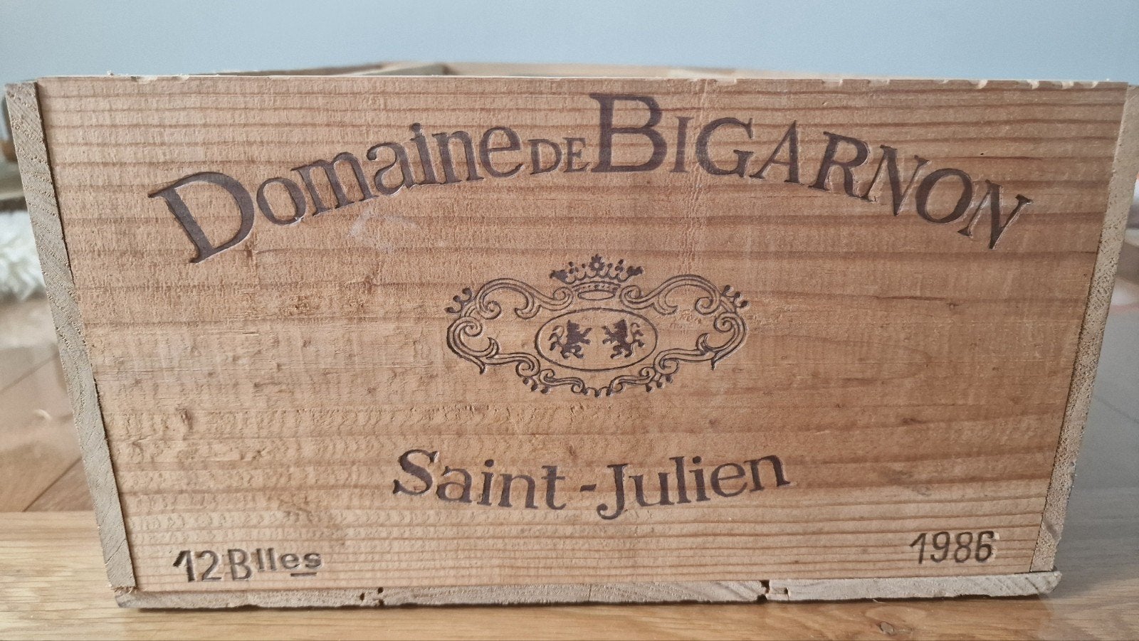 Keldervonst ! kistje met 12 flessen Bordeaux wijn, Ophalen, Gebruikt, Frankrijk, Rode wijn