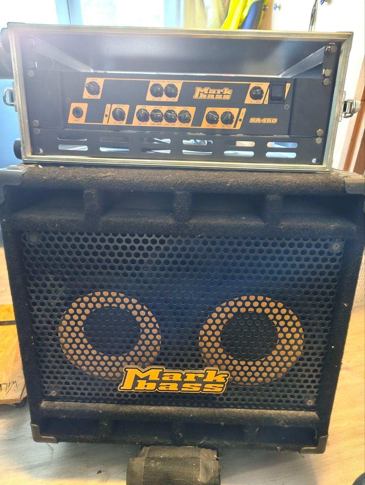 markbass versteker en speaker, Ophalen, Gebruikt, Basgitaar, 100 watt of meer