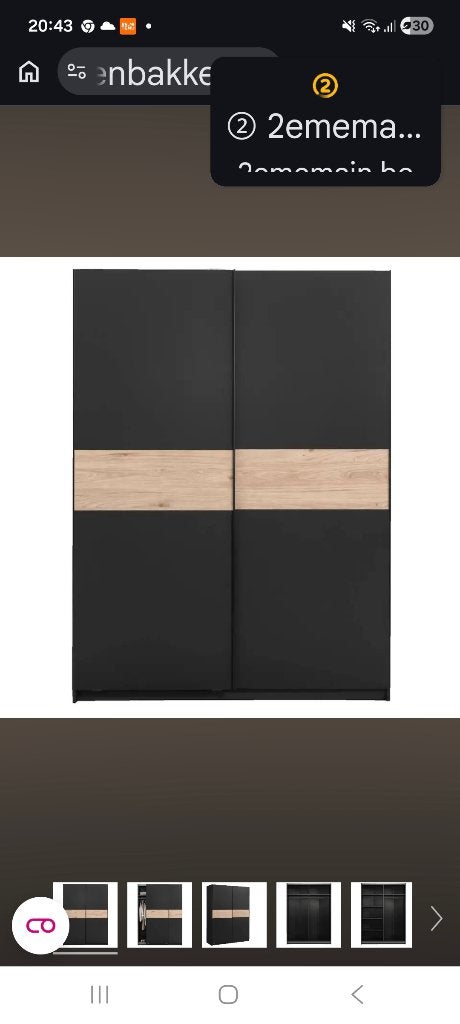 Garde-robe, Avec tablette(s), 150 à 200 cm, Comme neuf, Enlèvement
