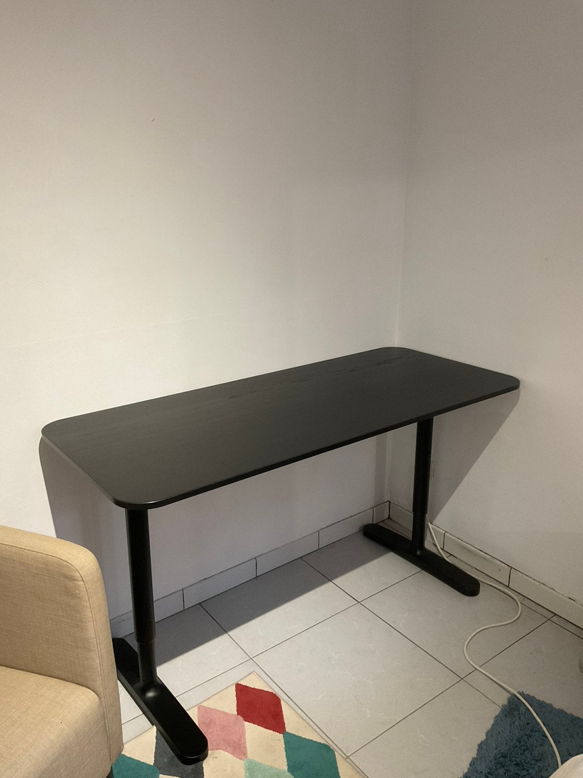 Zwarte bureau, Ophalen, Zo goed als nieuw, IKEA