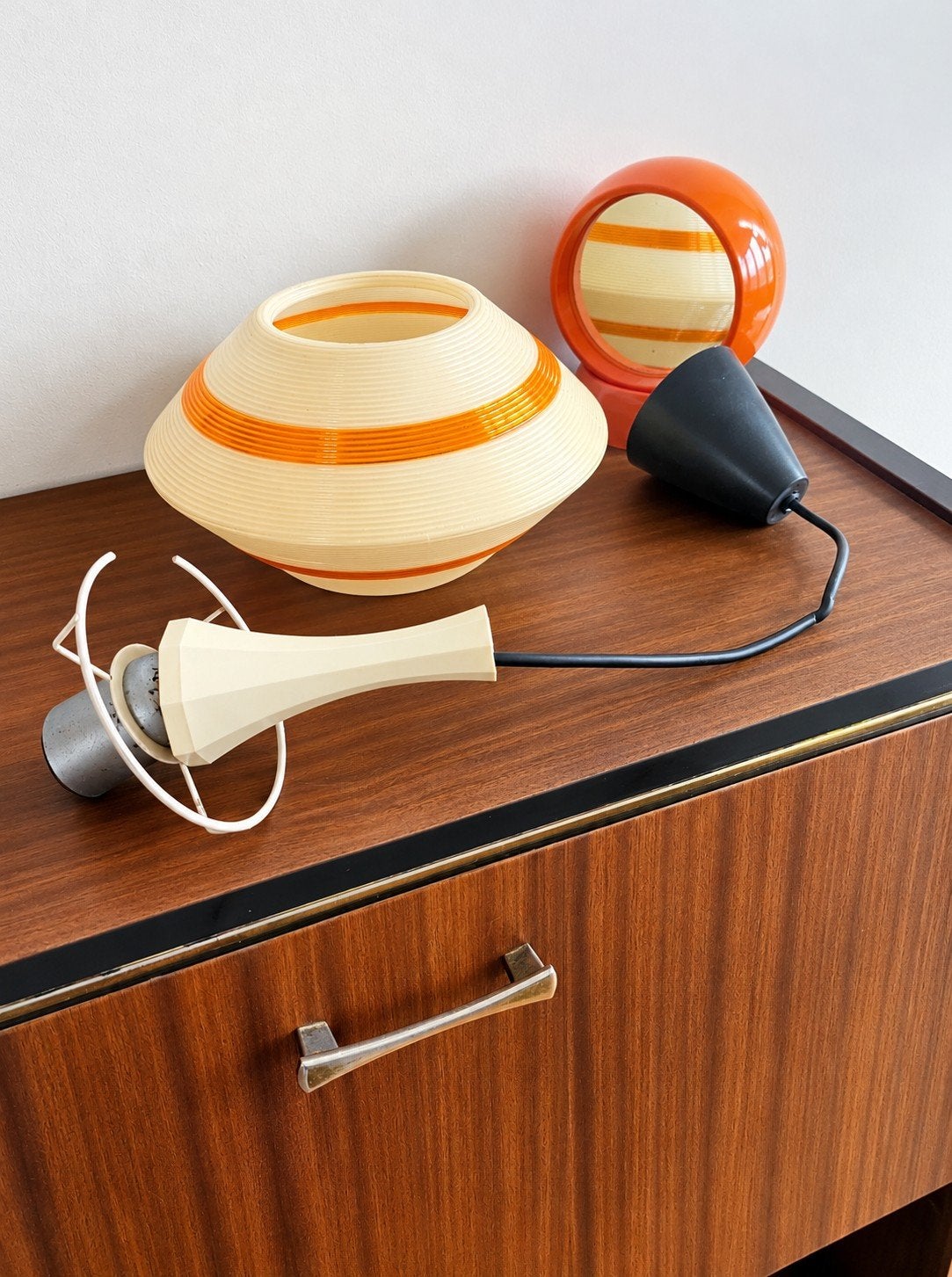Rotaflex Lampe suspension vintage 1960, Enlèvement ou Envoi, Vintage, Comme neuf, Synthétique