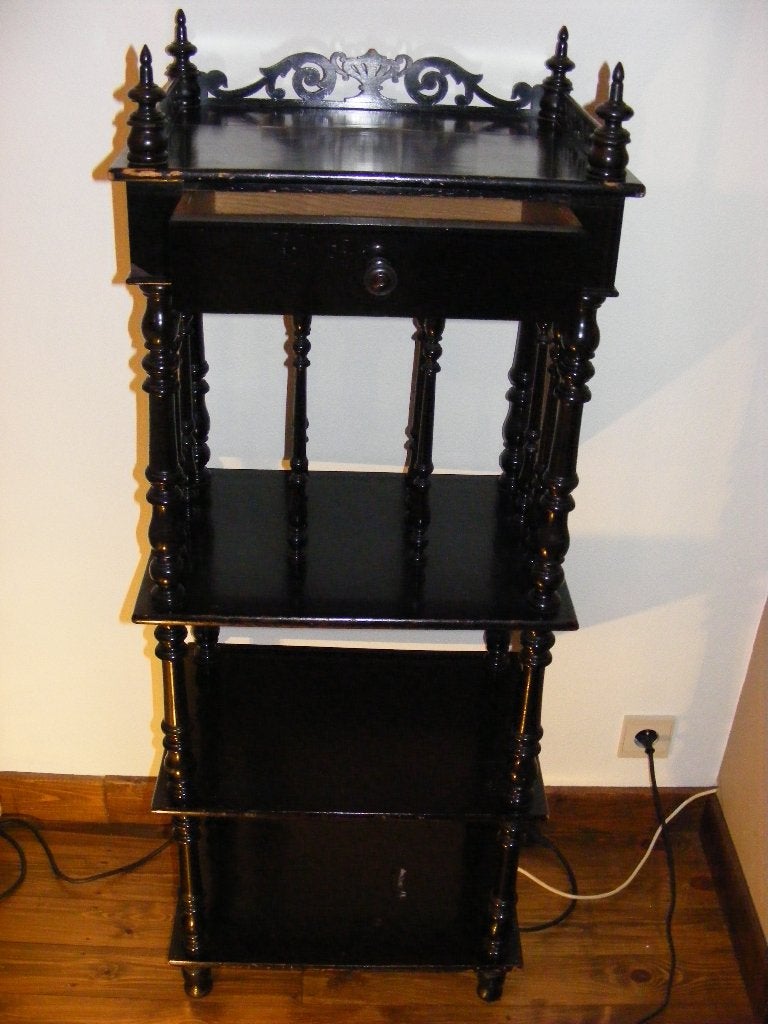 muziek etagere - zwart, Antiek en Kunst, Ophalen