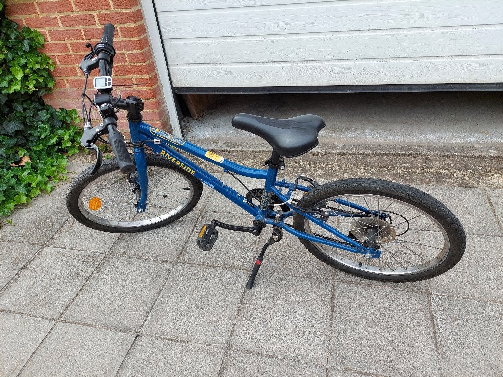 Vélo VTC enfant BTWIN 20 pouces (6-8 ans) bleu, Vélos & Vélomoteurs, Enlèvement, Utilisé, BTwin Décathlon, Frein à disque