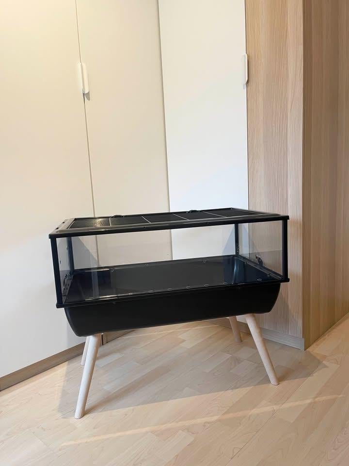 Zolux Knaagdierkooi - nevo prestige plexiglas in zwart, Dieren en Toebehoren, Kooi, Gebruikt, Hamster, 75 tot 110 cm