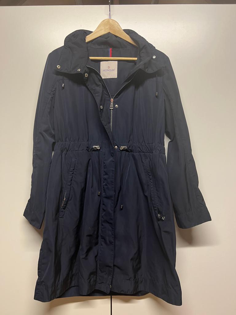 Regenjas Moncler, Kleding | Dames, Jassen | Zomer, Ophalen of Verzenden, Zo goed als nieuw, Blauw