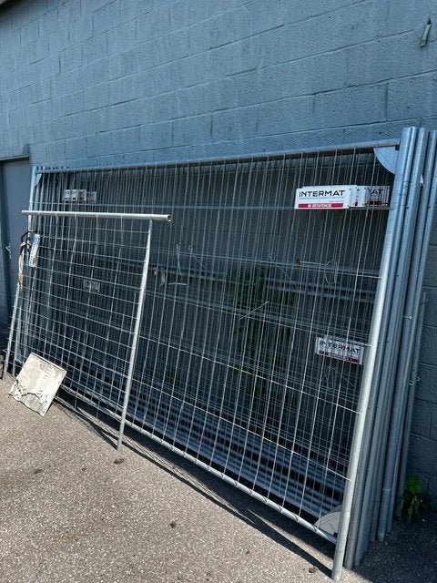 Intermat werfhekken: F2 - 3,50 x 2 m - met versterkte hoeken, Doe-het-zelf en Bouw, Overige Doe-Het-Zelf en Bouw, Ophalen, Zo goed als nieuw