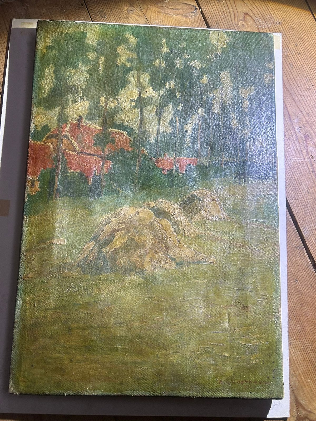 Mooi olie op doek zonder lijst, Ophalen of Verzenden, Landschap, Doek
