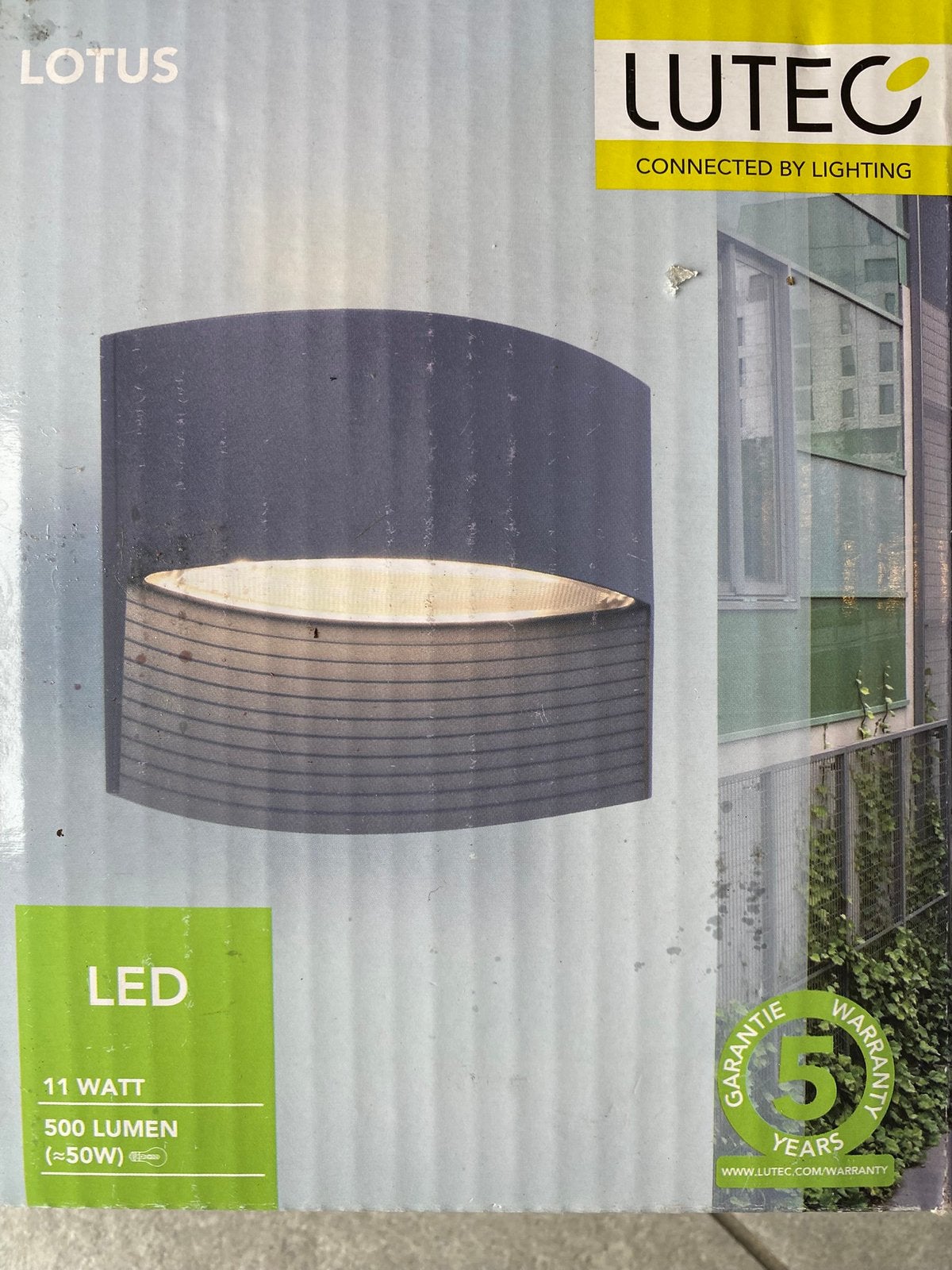 Toegepaste 2-delige LED-buitenlamp van 12 watt, Tuin en Terras, Ophalen, Minder dan 50 watt, Wandlamp, Waterbestendig