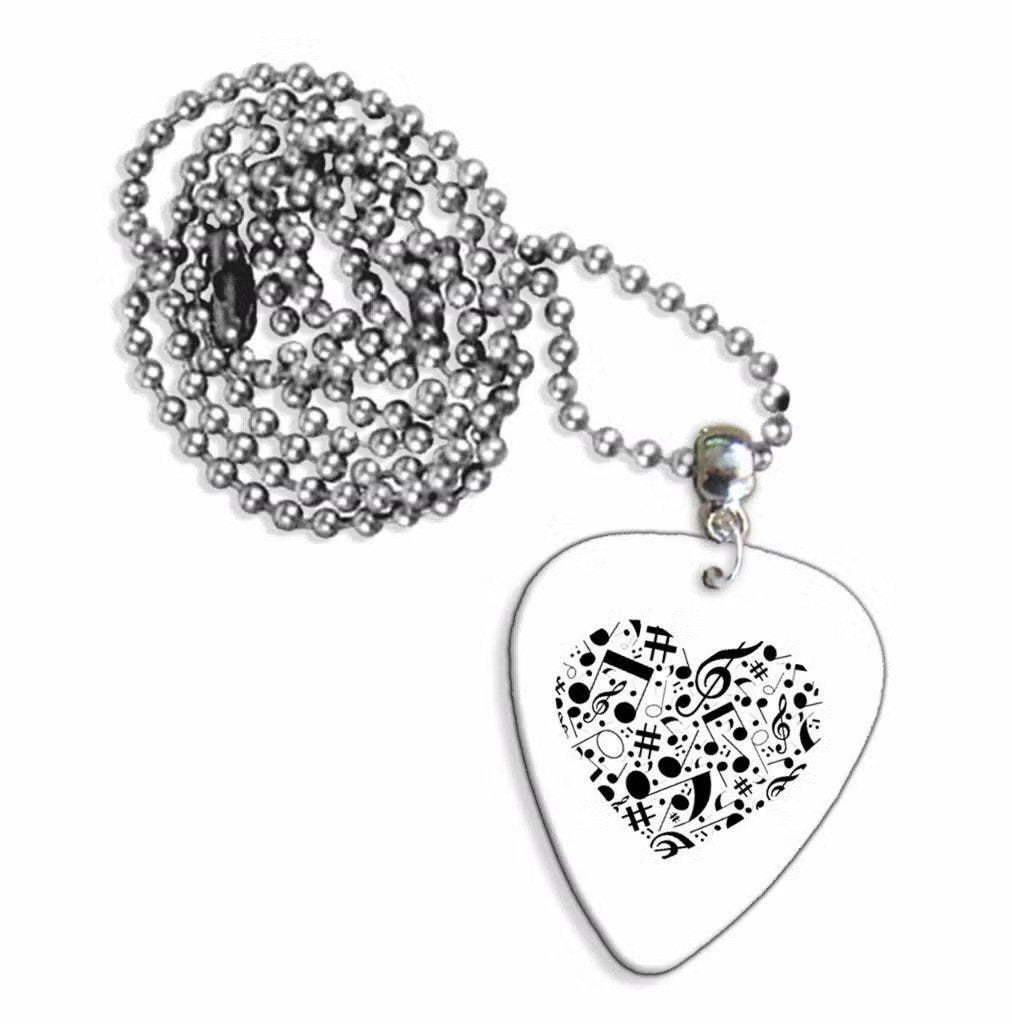 Plectrum ketting of sleutelhanger van muziek liefdes hart, Ophalen of Verzenden, Nieuw