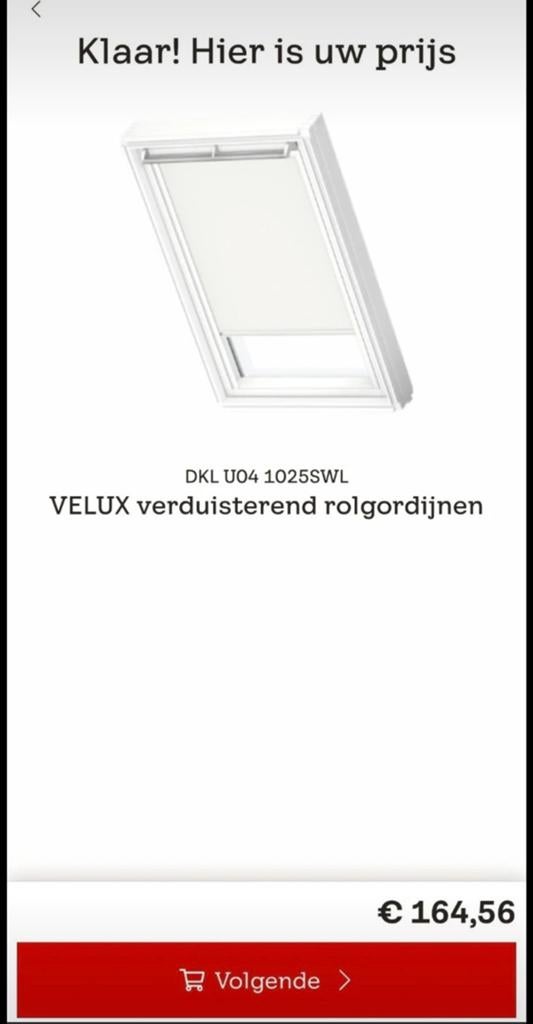 Velux verduisterend rolgordijn, Doe-het-zelf en Bouw, Ophalen