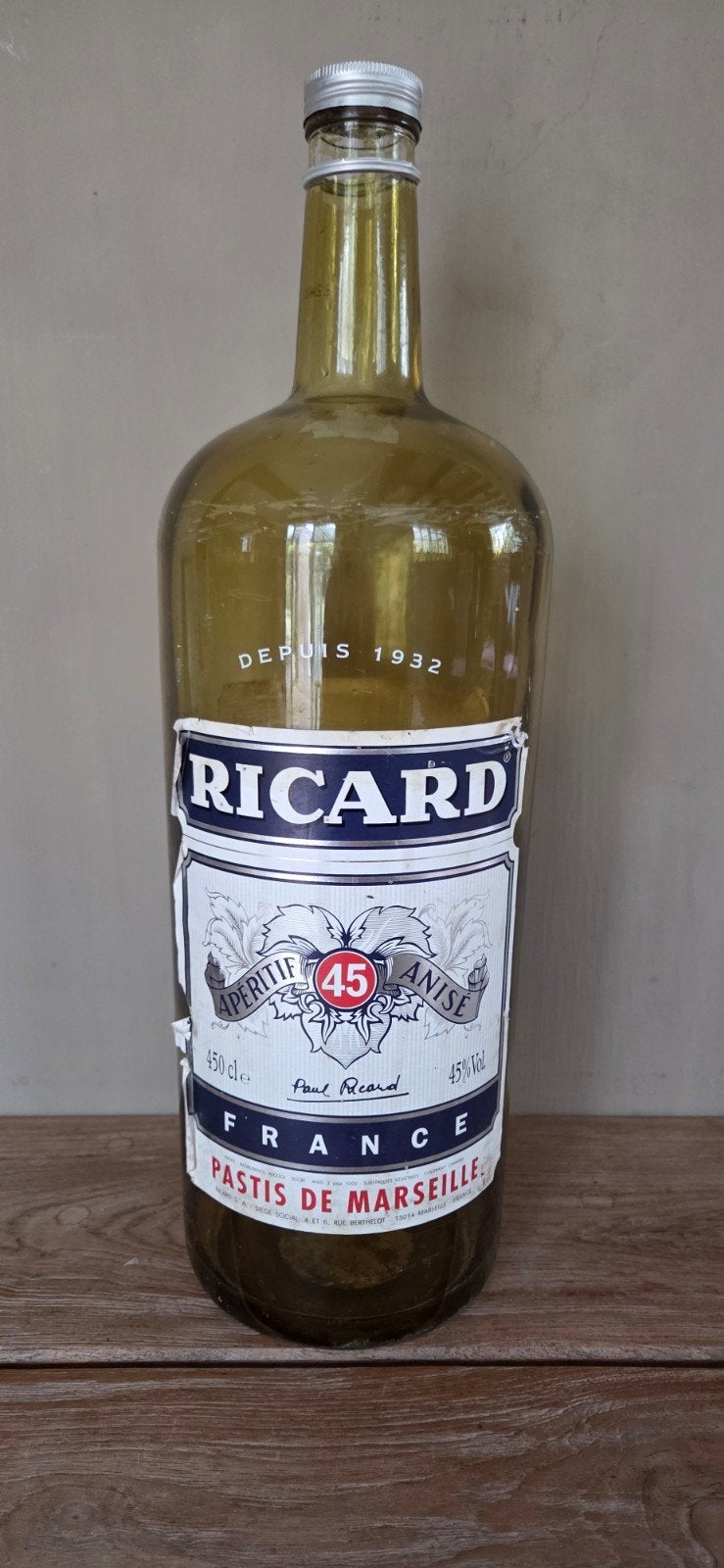 bouteille Ricard Rehoboam vide de 450 cl., Collections, Marques & Objets publicitaires, Enlèvement