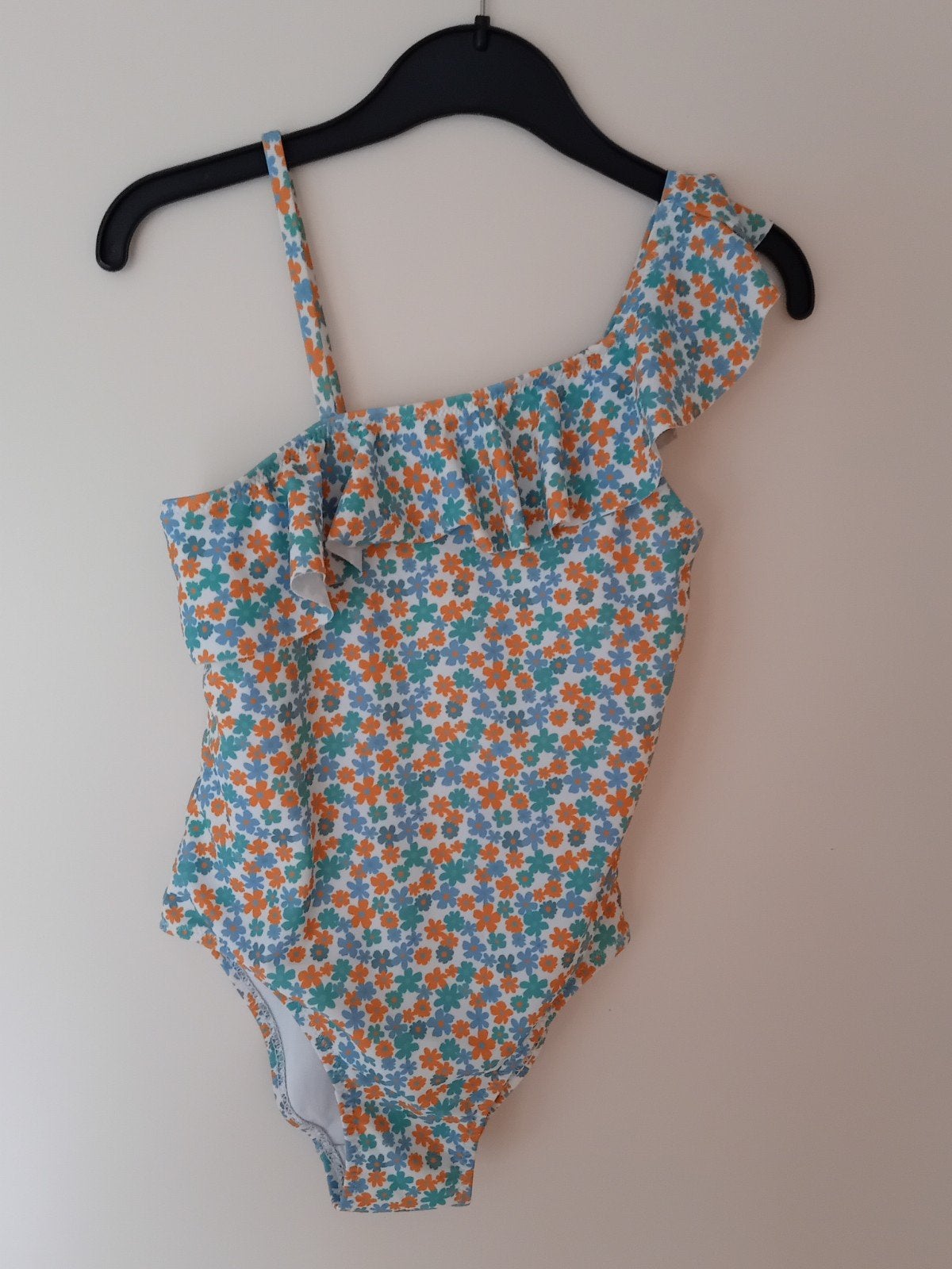 Badpak met bloemetjes, Kinderen en Baby's, Kinderkleding | Kinder-zwemkleding, Meisje, Badpak, Zo goed als nieuw, Hema