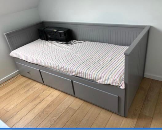 Lit double, Maison & Meubles, Chambre à coucher | Lits, Enlèvement, Comme neuf