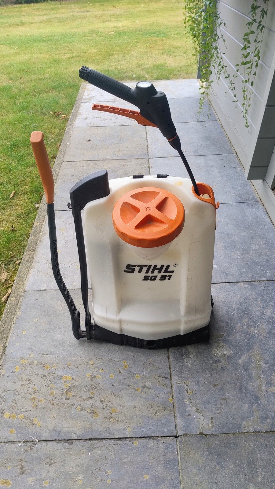 professionele rug sproeier, Ophalen