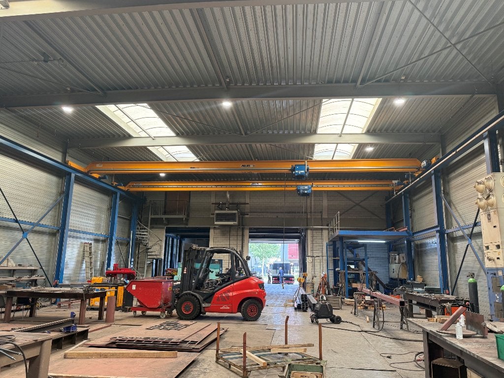 2 st. Abus rolbruggen 16.240 mm / 5t + staalconstructie, Doe-het-zelf en Bouw, Ophalen, Gebruikt, Elektrisch