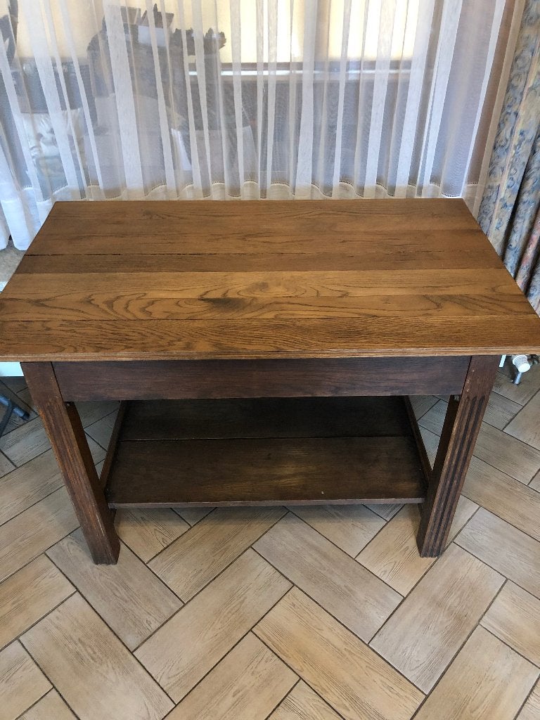 Houten tafel, Ophalen, Gebruikt, 100 tot 150 cm, 50 tot 100 cm