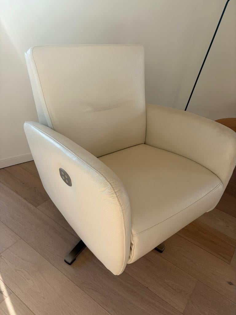 MECAM RELAX FAUTEUIL, Huis en Inrichting, Fauteuils, Zo goed als nieuw, Leer, Metaal, Ophalen