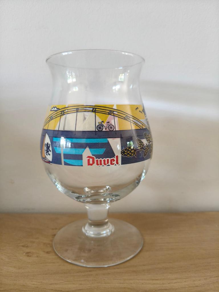 Duvel Milwaukee glas USA versie, Verzamelen, Ophalen of Verzenden, Nieuw, Glas of Glazen, Duvel