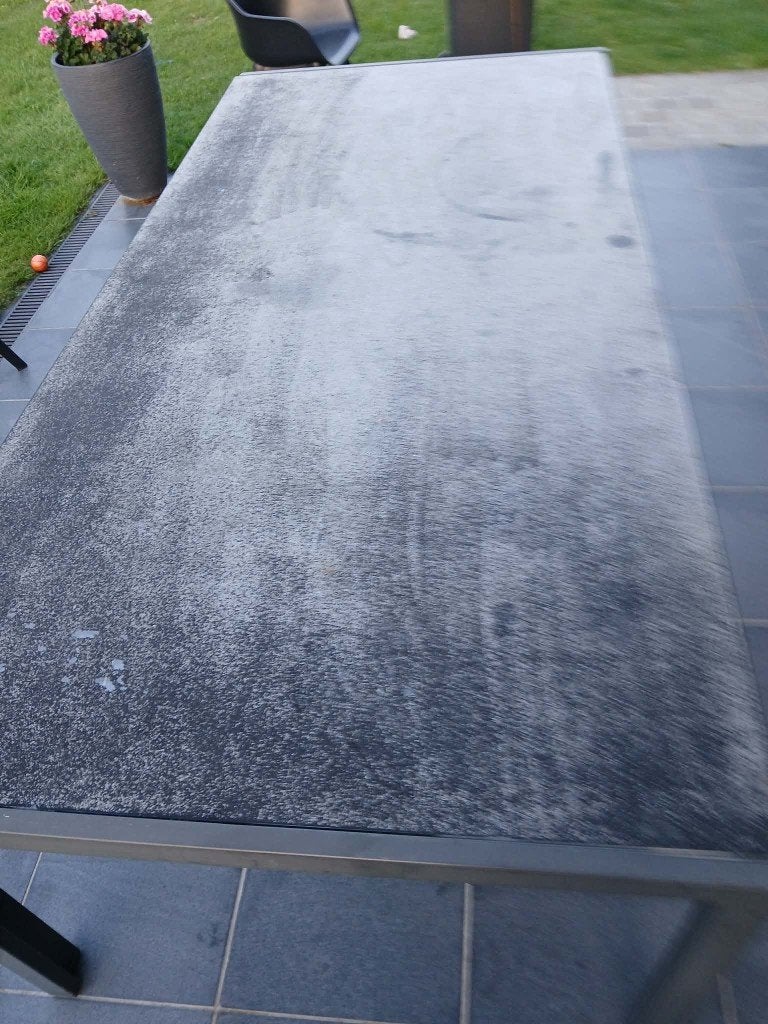Te koop tuintafel 6 personen, Ophalen, Gebruikt, Rechthoekig, Aluminium