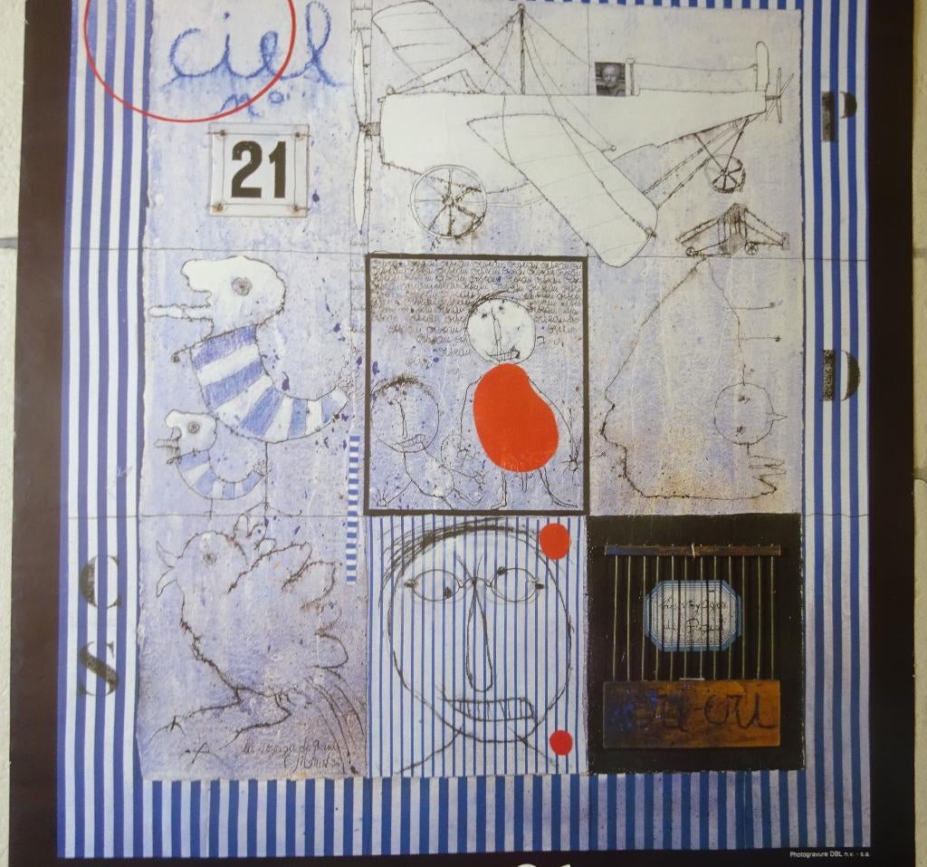 Christian Silvain, Affiche, Museum Delvaux 1990, Enlèvement ou Envoi