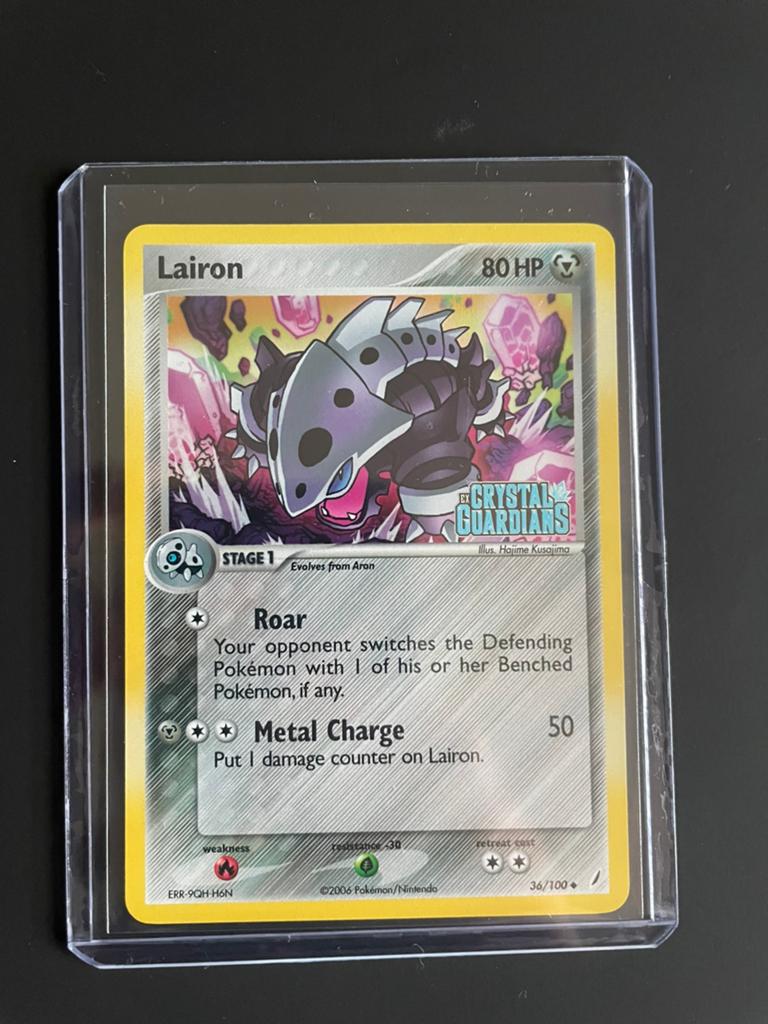 Lairon - EX Crystal Guardians reverse holo, Ophalen of Verzenden, Zo goed als nieuw, Losse kaart, Foil