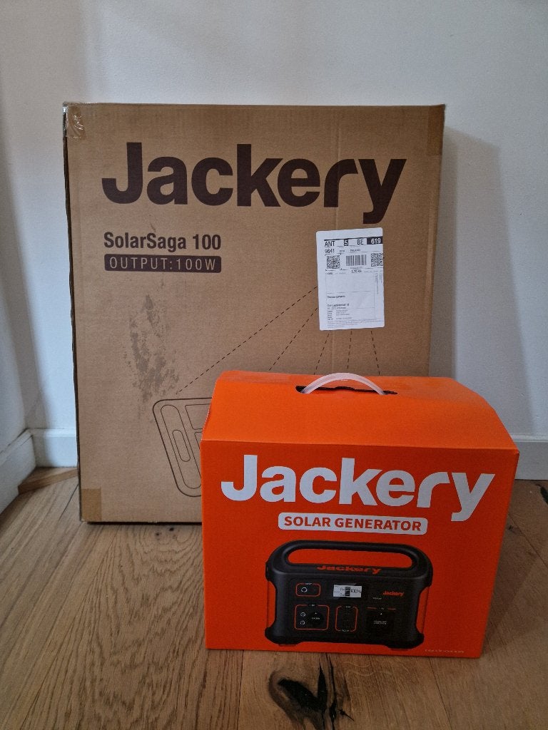 Jackery Explorer 500W + Solarsaga 100W, Caravanes & Camping, Caravanes Accessoires, Neuf, Enlèvement