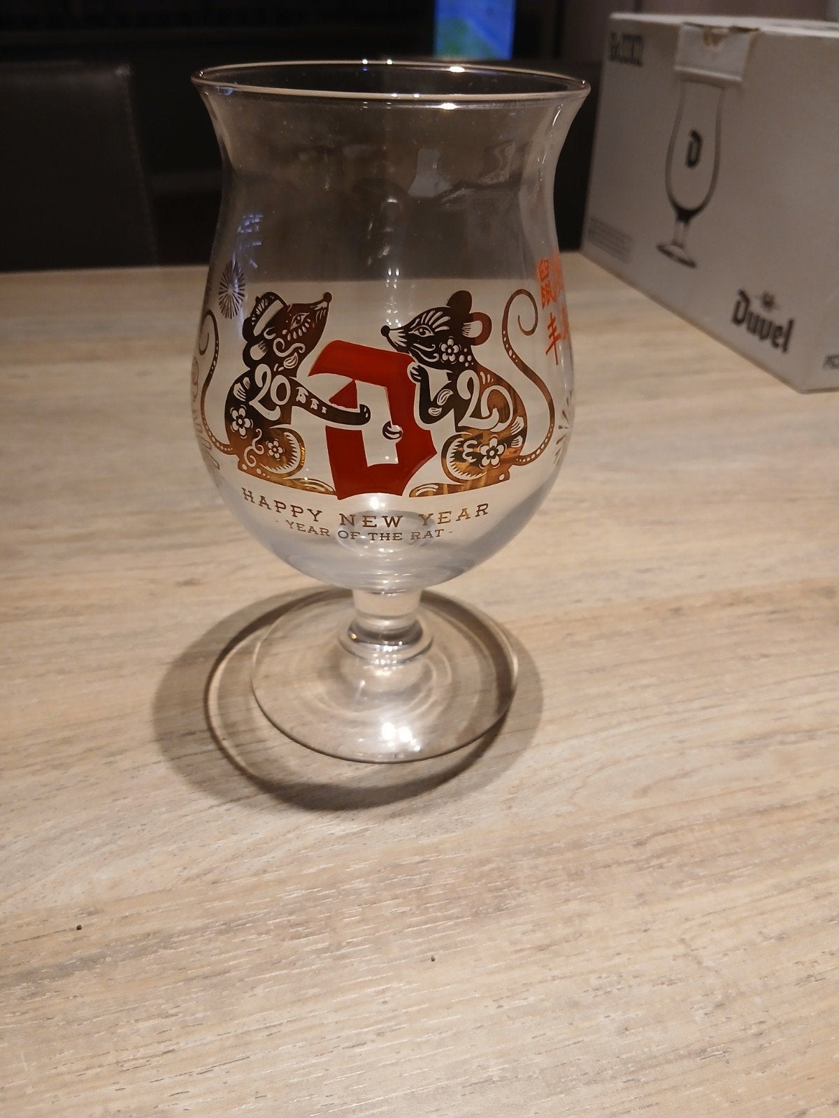 duvel glas Chinees Nieuwjaar 2020, Verzenden, Nieuw, Glas of Glazen, Duvel