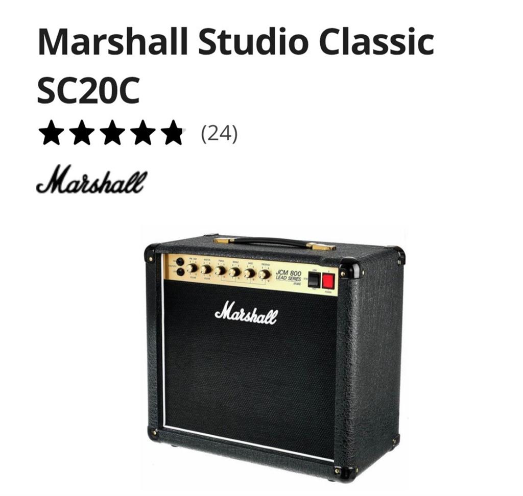 Marshall Studio Classic SC20C (= l JCM 800 2203 20 W), Enlèvement