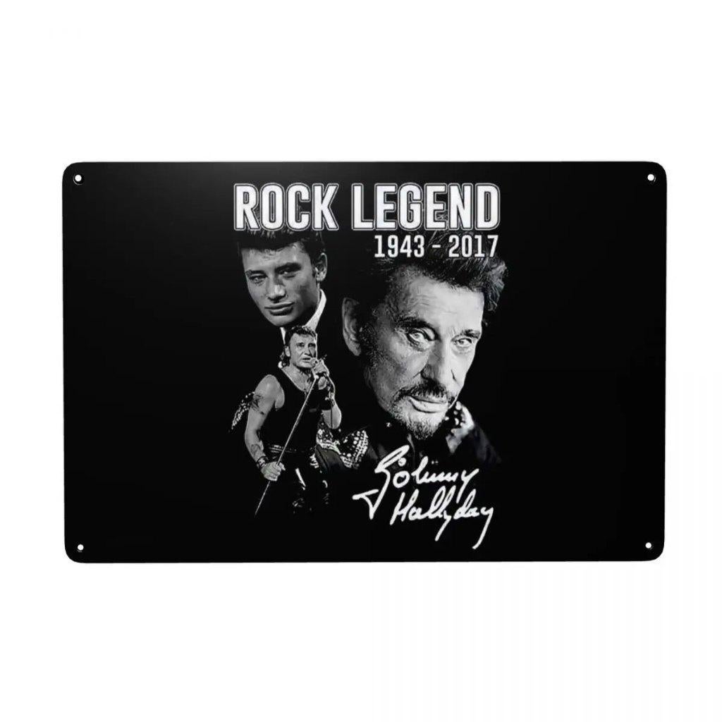 Johnny Hallyday metalen plaat, Verzamelen, Overige Verzamelen, Nieuw, Ophalen of Verzenden