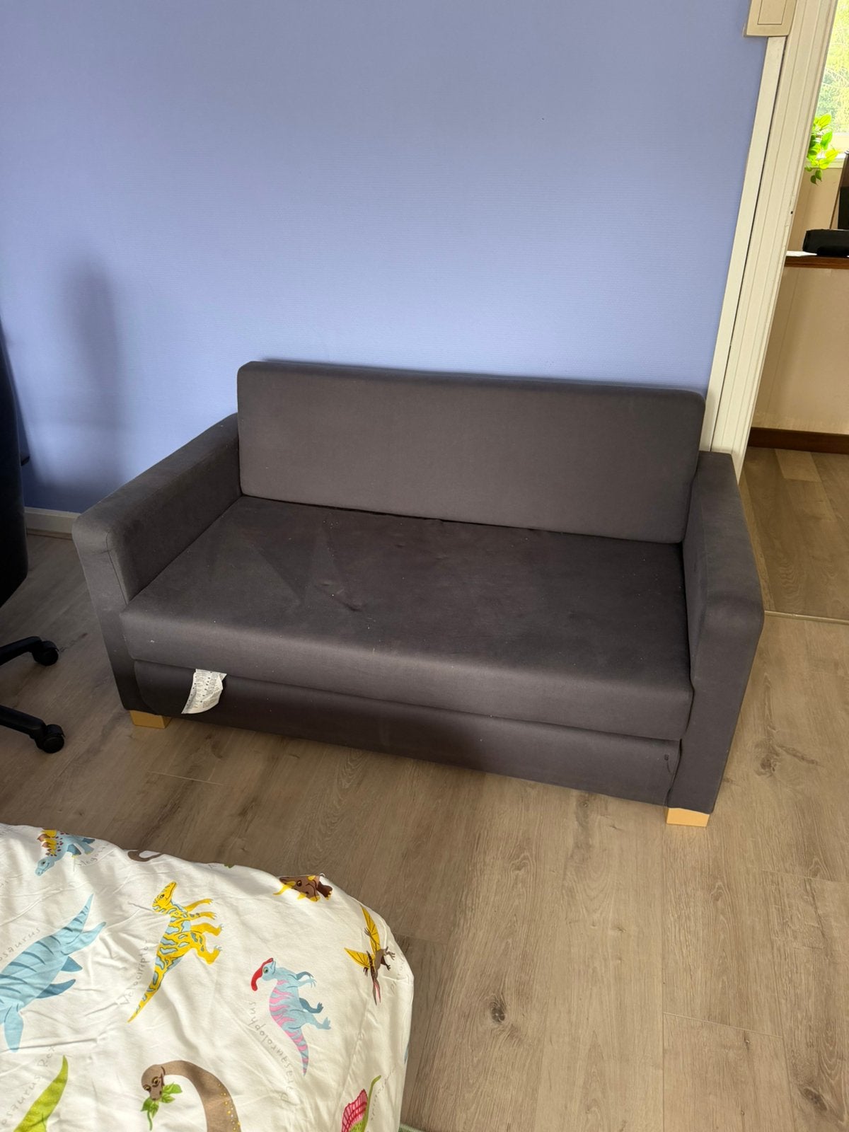 Canapé-lit convertible IKEA SOLSTA – 2 places, Gris, Enlèvement ou Envoi, 140 cm, Utilisé