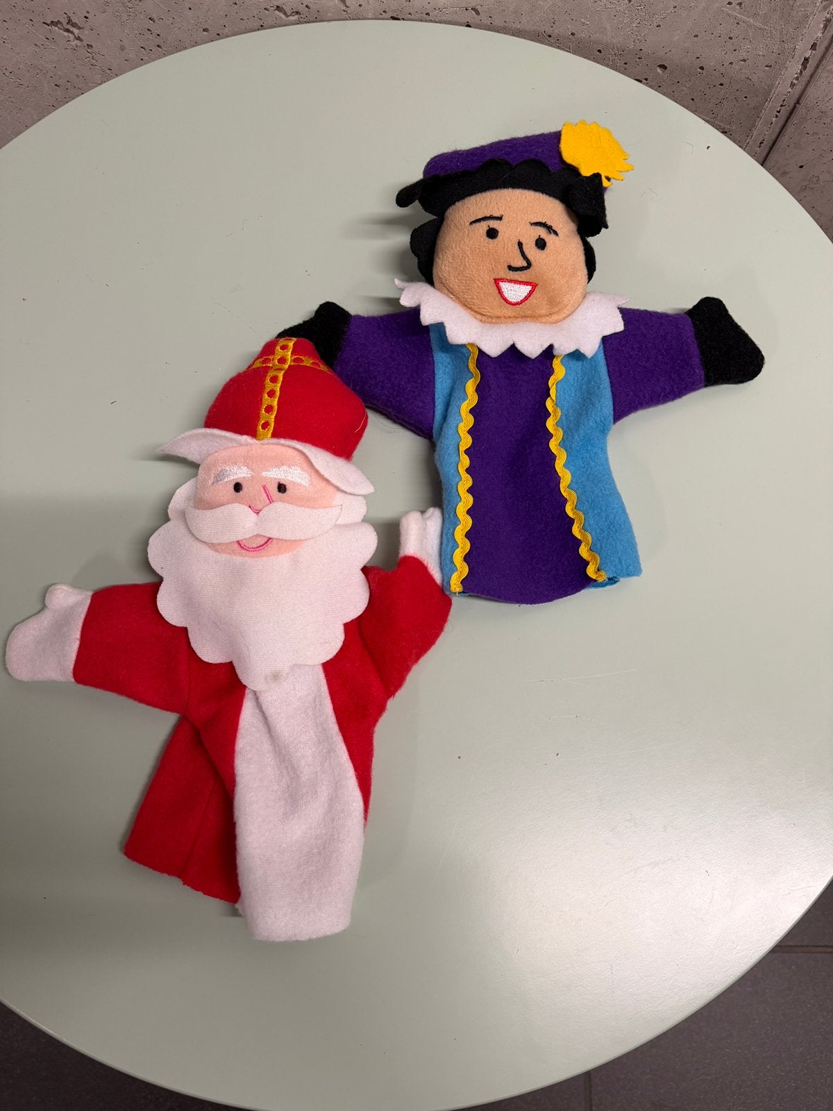 Handpoppen sinterklaas en zwarte piet, Diversen, Ophalen, Gebruikt