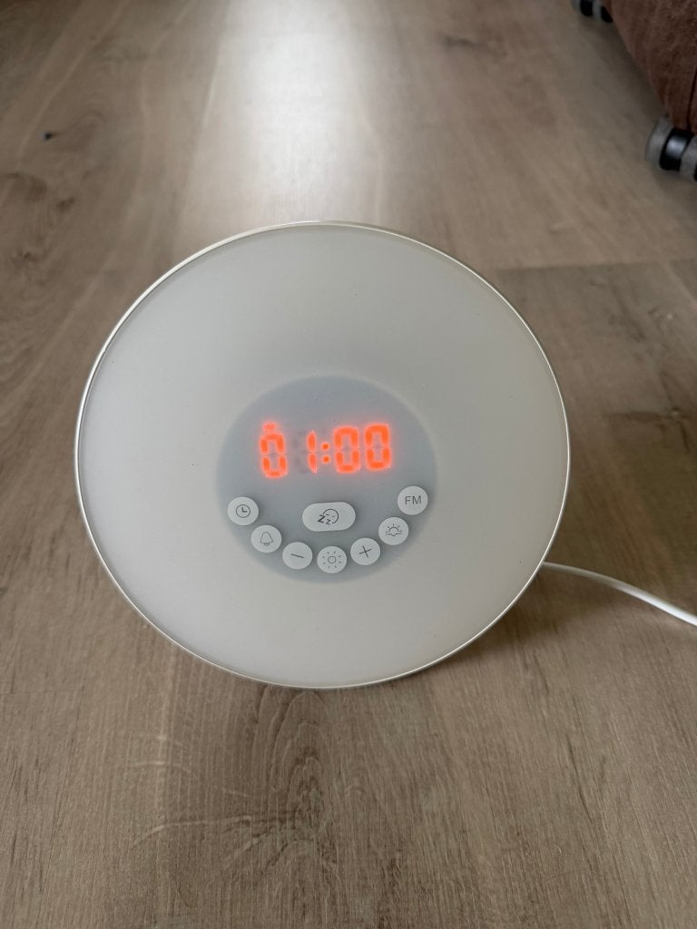 Wake-Up Light Wekker met FM Radio & Nachtlamp, Elektronische apparatuur, Wekkers, Ophalen, Gebruikt, Digitaal