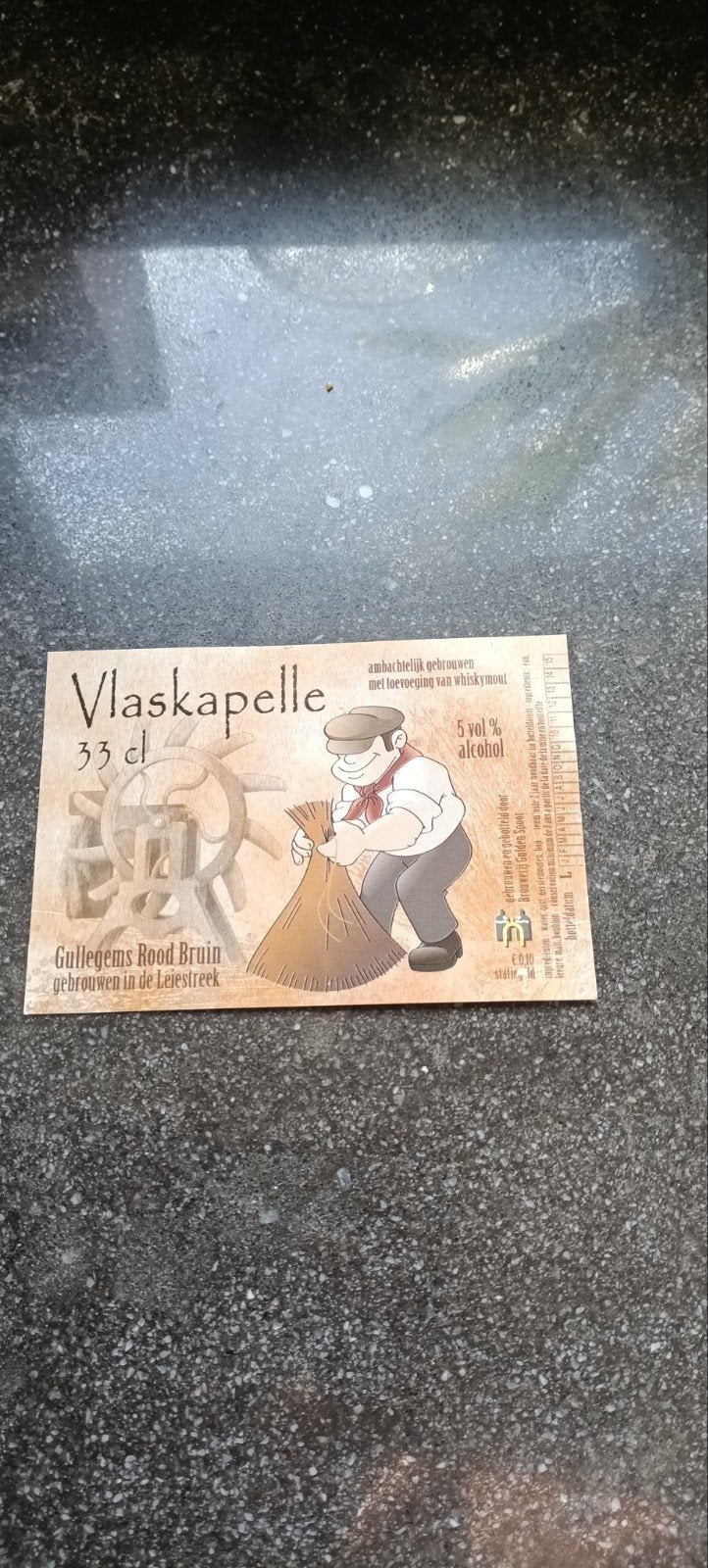 bieretiket vlaskapelle br het gulden spoor, Verzamelen, Ophalen of Verzenden