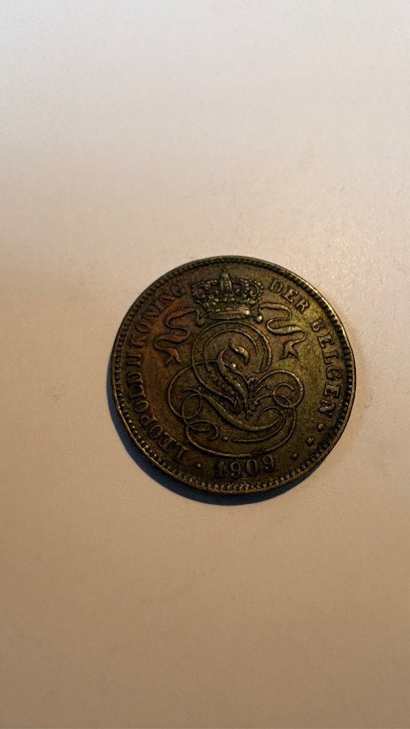 LEOPOLD II*: 2 cent 1909V, Postzegels en Munten, Munten | België, Ophalen of Verzenden
