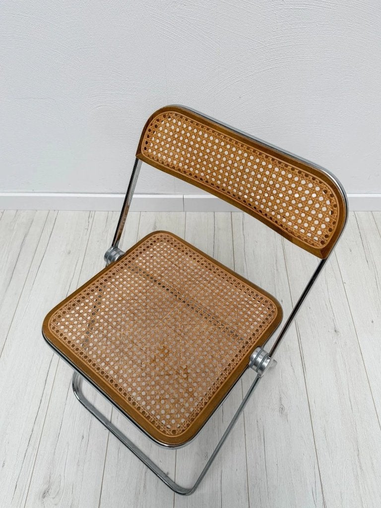 Chaise pliante Plia Giancarlo Piretti Castelli vintage 60s, Maison & Meubles, Enlèvement, Utilisé, Métal, Vintage Mid-Century Design