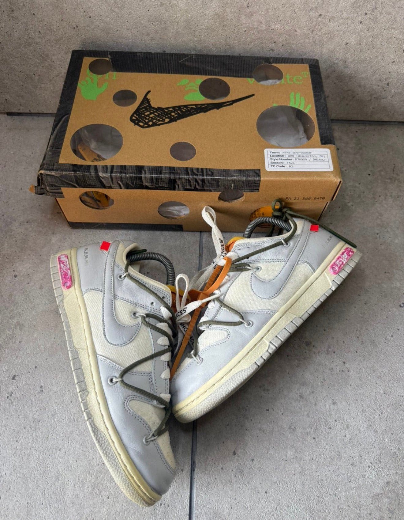 Nike Dunk Low Off White Lot 22, Vêtements | Hommes, Neuf, Enlèvement ou Envoi, Autres couleurs, Baskets