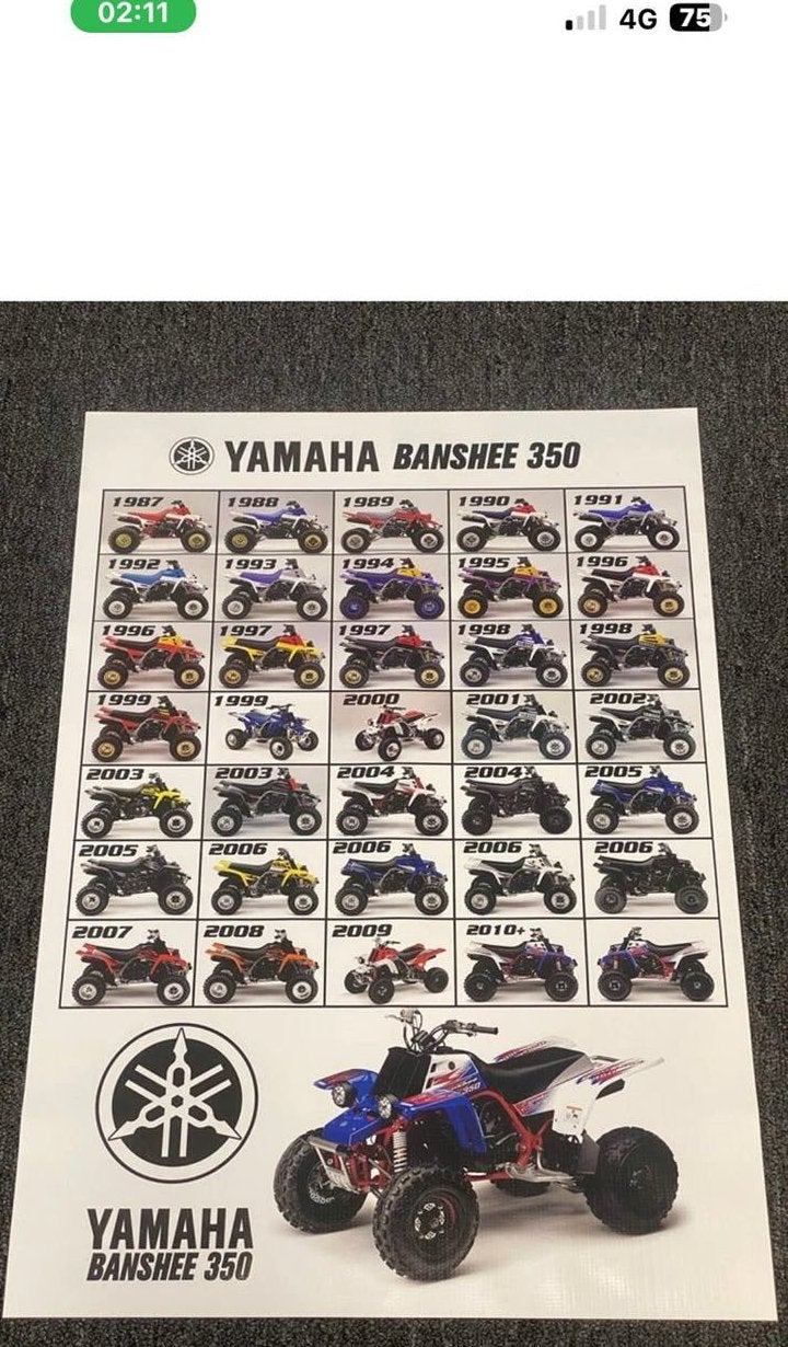 Yamaha banshee 350 banner Nieuw, Ophalen