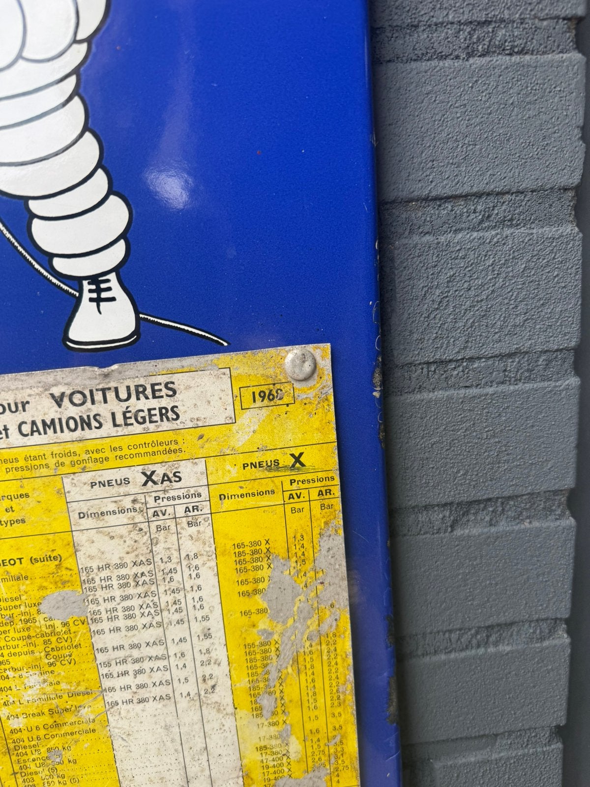 MICHELIN emaille reclamebord, Ophalen of Verzenden, Gebruikt, Reclamebord