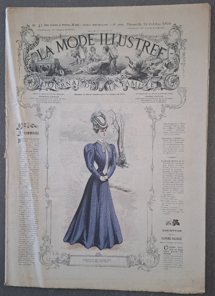 Exemplaar nummer 43 van  La Mode Illustrée uit 1906, Boeken, Ophalen of Verzenden, Gelezen, Damesbladen