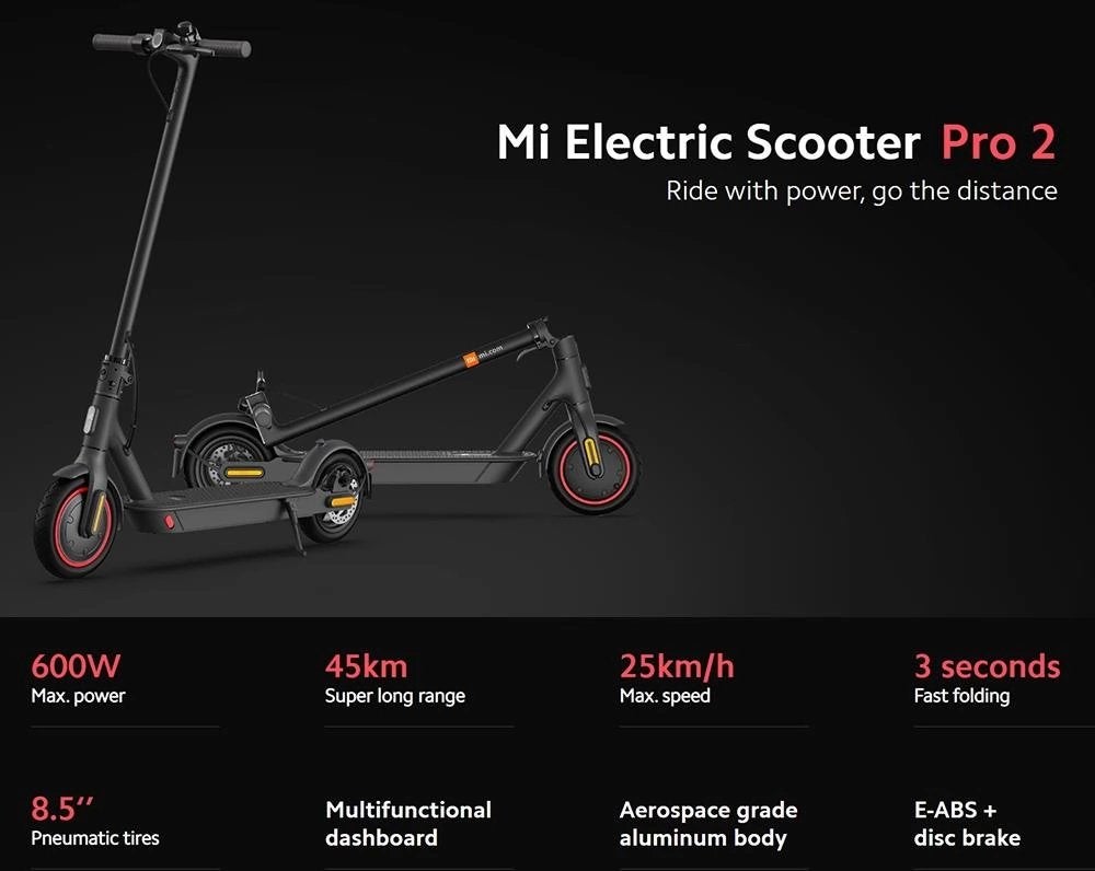 Xiaomi Pro 2 elektrische step, Fietsen en Brommers, Ophalen, Zo goed als nieuw