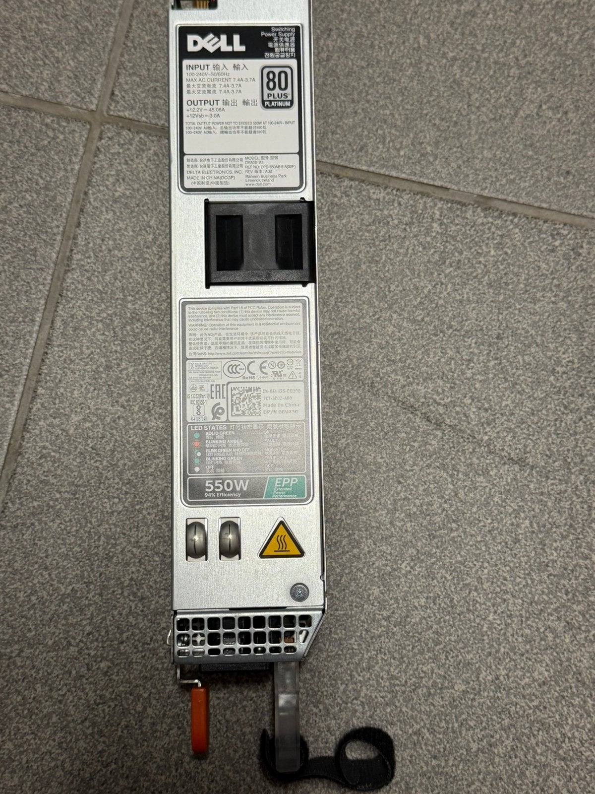 Alimentation 550 W pour serveur DELL neuve !, Informatique & Logiciels, Enlèvement, Neuf